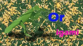 Origami : How to make a paper Praying mantis ,