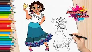 Dibuja y Conoce a la Encantadora Mirabel 🦋 Encanto | Tutorial de Dibujo para Niños