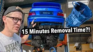 How Fast Can We Swap A Transmission?! E36 Turbo Driftcar BROKE TWICE!!