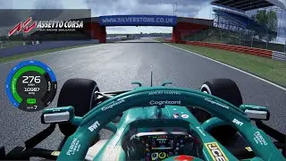Assetto Corsa F1 2021 Stroll Aston Martin AMR21 Onboard Silverstone Shakedown