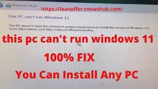 this pc can't run windows 11 - this pc can’t run windows 11 – how to solve this error