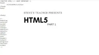Getting started | HTML5 part 1