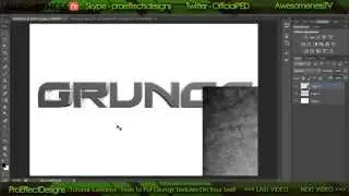 Tutorial Tuesdays - How To Put Grungy Textures On Text !