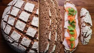 How To Make Easy No-Knead Sourdough RYE Bread | Full Recipe