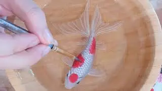 Resin Fish Acrylic Painting