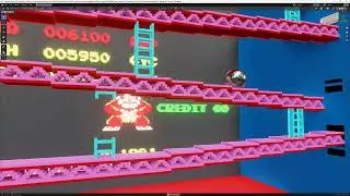 Dynamic Machines Challenge: 3Donkey Kong (Blender 4.1.1 Geometry Nodes Upgrade)
