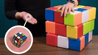 Resolución rápida del cubo de Rubik más pequeño y más grande del mundo
