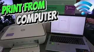 How to Print from Laptop Computer PC To HP Deskjet 2820e Printer| HP Printer Print Tutorial