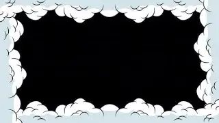 4K Animated Motion Graphic Video Stock | Cartoon Comic Cloud Frame in 4K by Under21 Studio