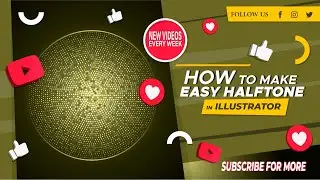 How to Make Easy HALFTONE Dots Effect in ILLUSTRATOR - ADOBE ILLUSTRATOR TUTORIALS