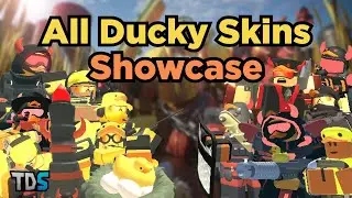 TDS All Ducky Skins Showcase (New & Old) All Levels - Tower Defense Simulator Roblox