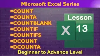 Count formulas in excel ll Microsoft Excel Series ll count, counta, countblank, countif, dcount...