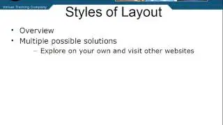 CSS 2 & 3 - 9.01 Styles of Layouts