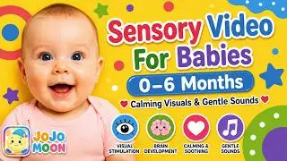 Sensory Video for Babies 0–5 Months | Calming Visuals & Gentle Sounds