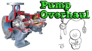 Cooling sea water pump inspection. Centrifugal pump overhaul and Chief Engineer's survey inspection.