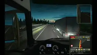 ETS 2 || PERJALANAN PANJANG TRUCK HINO LINTASI PELABUHAN DI MALAM HARI