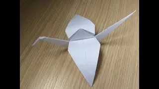 How to make a crane out of paper A4 origami with their hands video