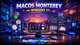 Turn Windows 11 Into MacOS Monterey 😍 Blur Effects + Widgets Setup