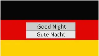 Good Night in German