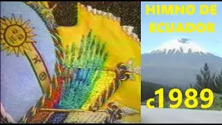 HIMNO NACIONAL DEL ECUADOR c1989 -RODRIGO BORJA- TELECENTRO + PATRÓN DE SINTONÍA CIERRE PROGRAMACIÓN