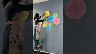 Vibrant Wall Decor made from using Paper #short #reel #viralshorts #viral #walldecor #diycrafts