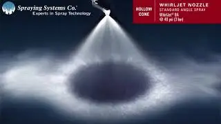 WhirlJet® BA Hollow Cone Spray Nozzle Pattern Demonstration by Spraying Systems Co