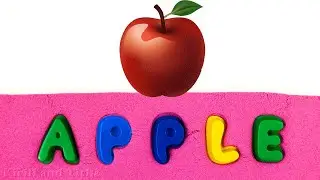 Learning the name of Fruits for children | Playing with kinetic sand