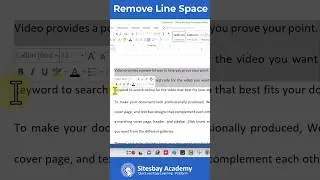 Remove Line Space in MS-Word #words #msword