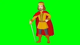 Green screen Fairy  tale characters witch princess prince king talk and           _____explain