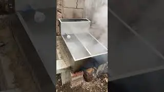 Simple Cement Block Maple Syrup Evaporator 