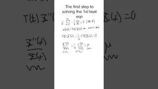 Step one to solving the 1d heat equation #maths #partialdifferentialequation