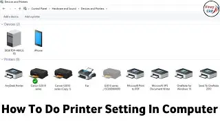 How to do printer settings in a computer from the control panel. 