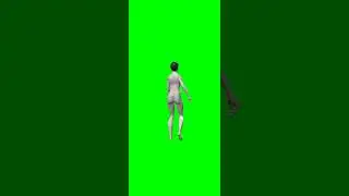 3d animation video | girl walking green screen video 