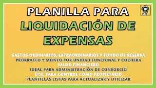 🏢 PLANILLA PARA LIQUIDACIÓN Y CONTROL DE EXPENSAS