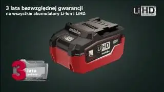 Akumulatory Metabo LiHD (3 min)