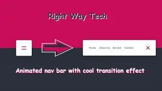 Pure CSS Animated nav bar with cool transition effect Html , Css only