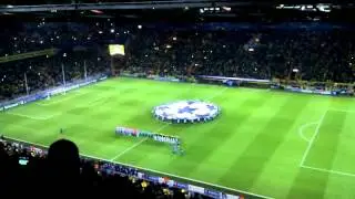 UEFA Champions league Anthem at Westfalen Stadium Dortmund