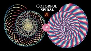 How to create colorful Gradient Round Spiral in Illustrator- Adobe Illustrator Tutorial
