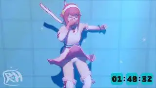 Sakura (Fire Emblem) Holds his Breath in the Underwater Pool MMD animation 