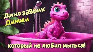 Динозаврик Димми, который не любил мыться! Видеокнижка-сказка.