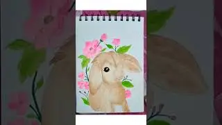 how to draw a bunny with water colour || bunny drawing