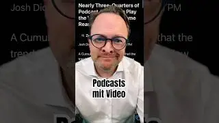 Fast 3/4 aller Podcasts sind heute eigentlich Videocasts. Podcasts mit Video beliebt. ▹ eicker.TV