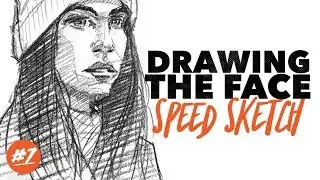 Sketching a face with pencil  (Speed Sketch #7)