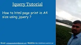 How to html page print in A4 size using jquery ?