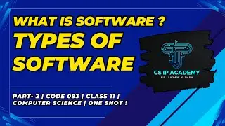What is Software | Types of Software | Class 11 | Part 2 |