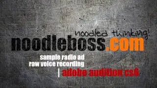 Sample Radio Ad - Raw Voice Recording on Adobe Audition CS6