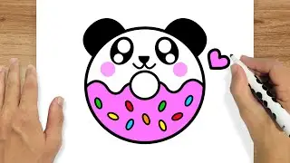 COMO DESENHAR UM DONUT DE PANDA KAWAII