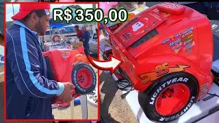 FUI na FEIRA DO ROLO e COMPREI uma TV dos CARROS ( Relâmpago mcqueen )