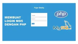 Tutorial Membuat Login PHP MySql dengan Security MD5 | Part #2