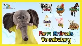 Farm Animals vocabulary for children, toddler, ESL, children with Autism